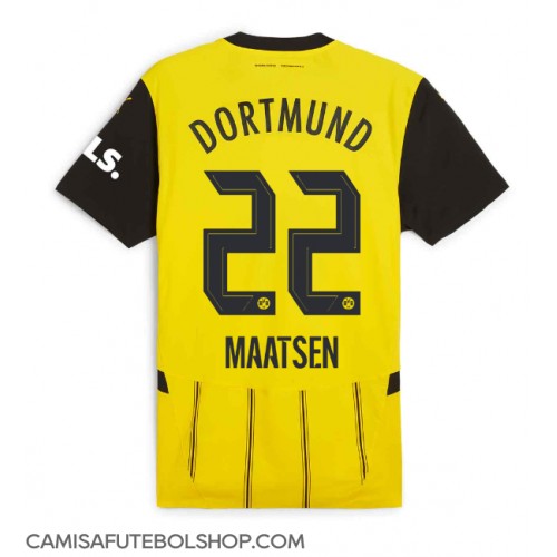 Camisa de time de futebol Borussia Dortmund Ian Maatsen #22 Replicas 1º Equipamento 2024-25 Manga Curta